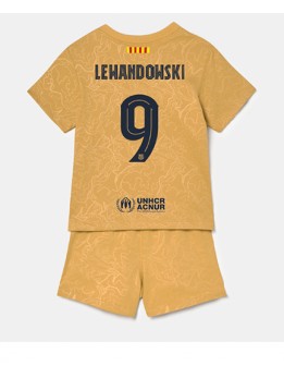Barcelona Robert Lewandowski #9 Auswärts Trikotsatz für Kinder 2022-23 Kurzarm (+ Kurze Hosen)